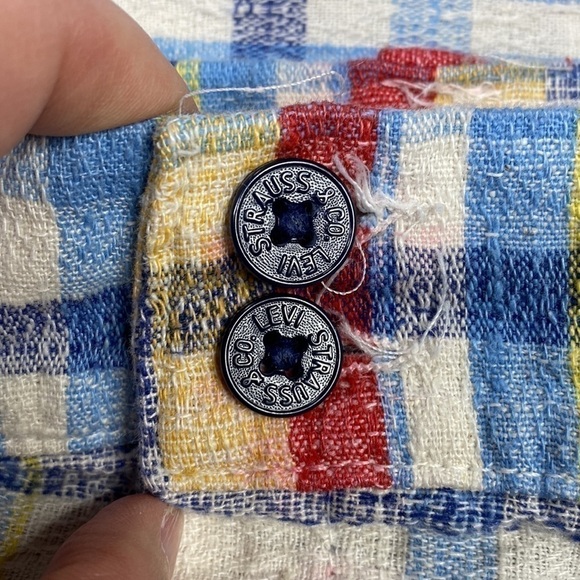 Vintage Levi's For Me Flared Red White Blue Pants 30x30 RARE - Picture 9 of 16